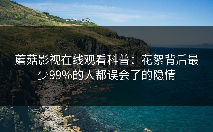 蘑菇影视在线观看科普：花絮背后最少99%的人都误会了的隐情